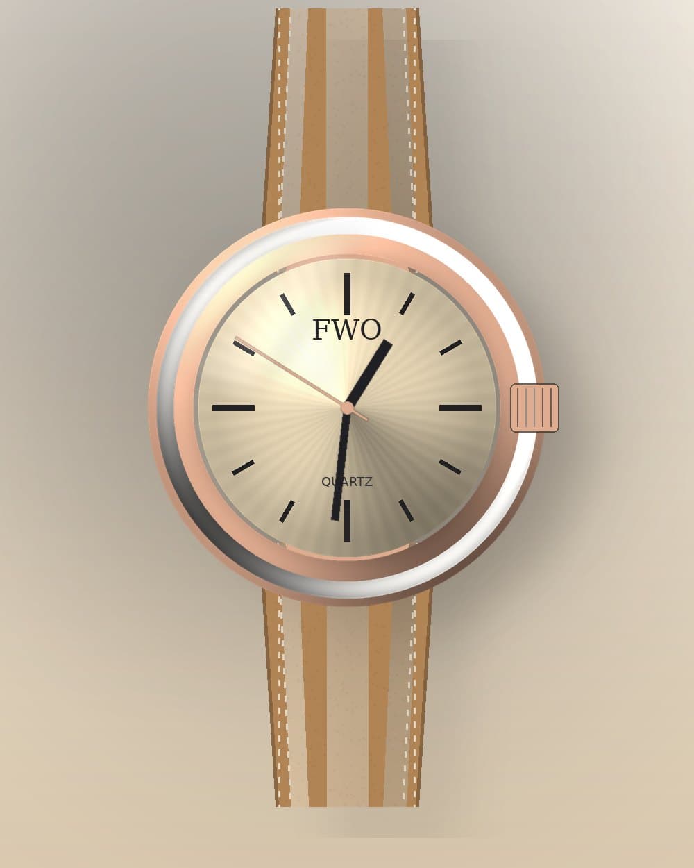 Aurora Rose Gold Slim, front view